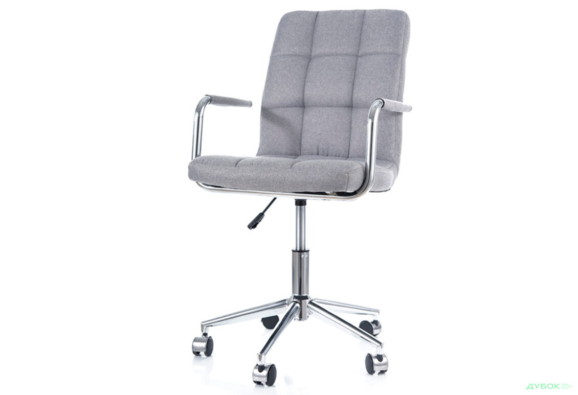 Зображення 6 - Крісло Q-022 поворотне, тканина сіра Kredens furniture