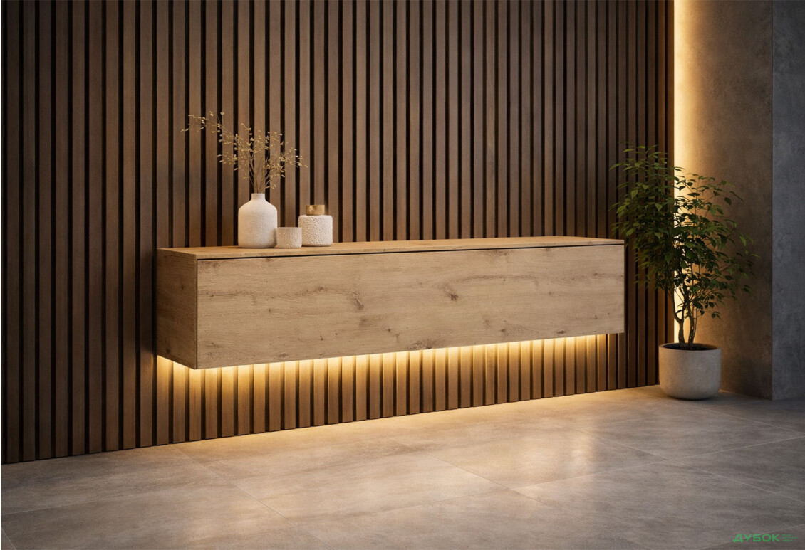 Изображение 2 - Тумба под ТВ MiroMark Бокс / Box с дверкой 175 см Дуб артизан