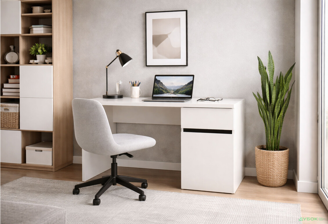 Изображение 2 - Стол письменный Gerbor холдинг Лондон BIU120 с ящиком и дверкой 120 см, кашемир / антрацит