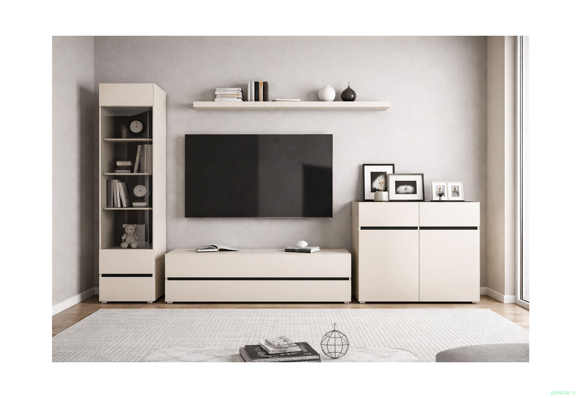 Изображение 2 - Витрина Gerbor холдинг Лондон REG1W1S с ящиком 50 см, кашемир / антрацит