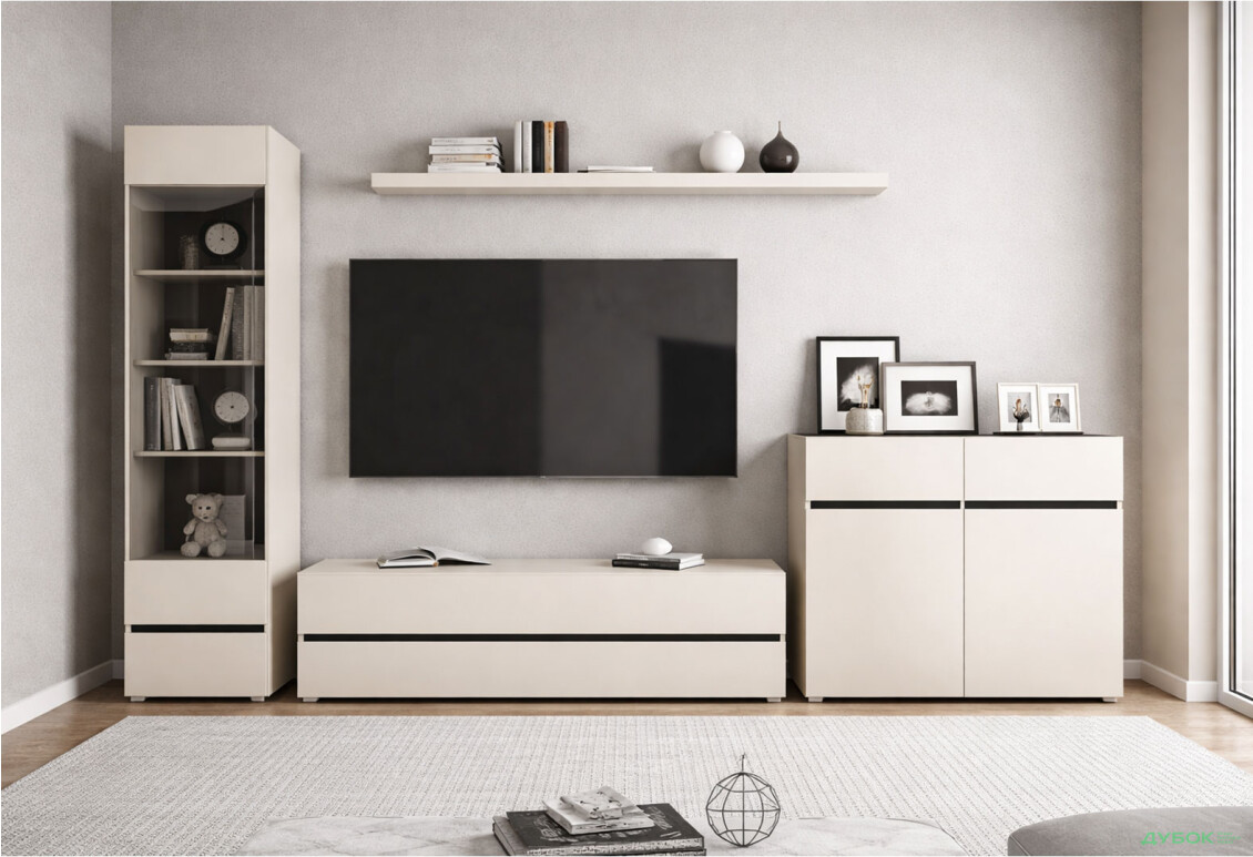 Изображение 2 - Витрина Gerbor холдинг Лондон REG1W1S с ящиком 50 см, кашемир / антрацит