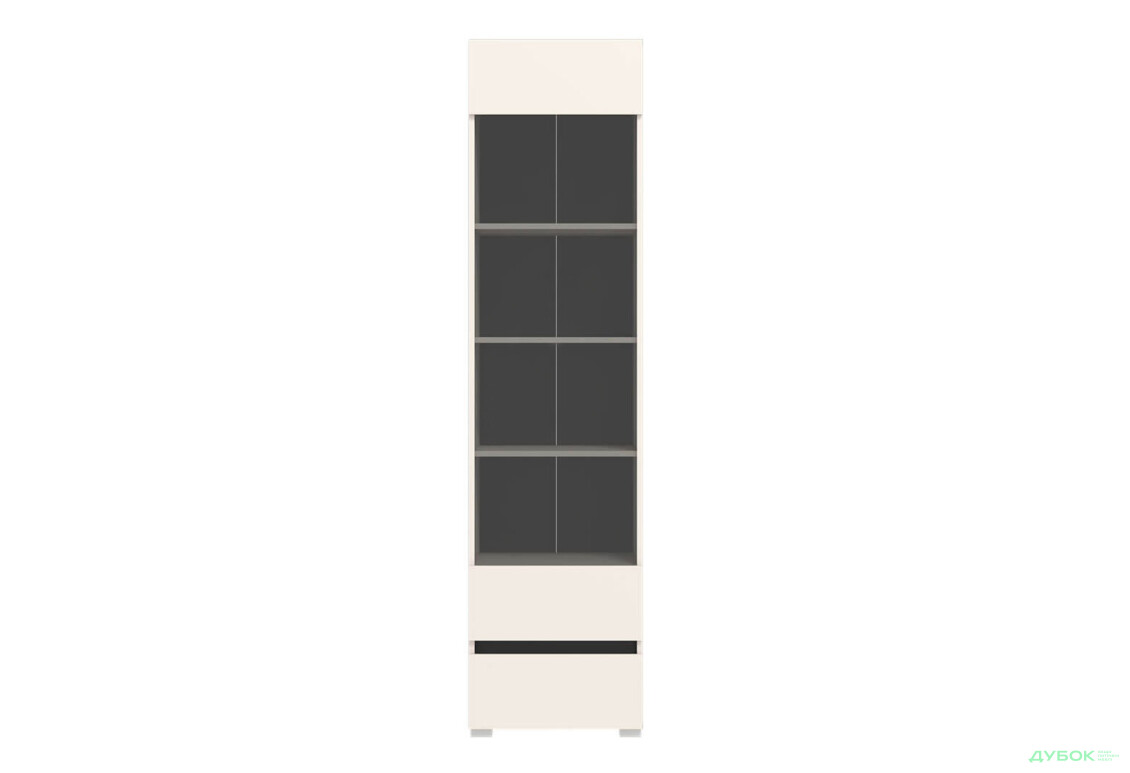 Витрина Gerbor холдинг Лондон REG1W1S с ящиком 50 см, кашемир / антрацит