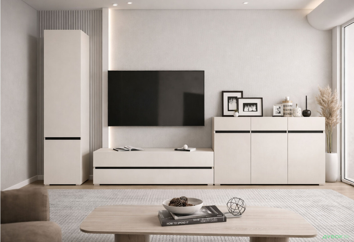 Зображення 2 - Пенал Гербор Лондон REG2D_45 з 2 дверцятами 45 см, кашемір / антрацит