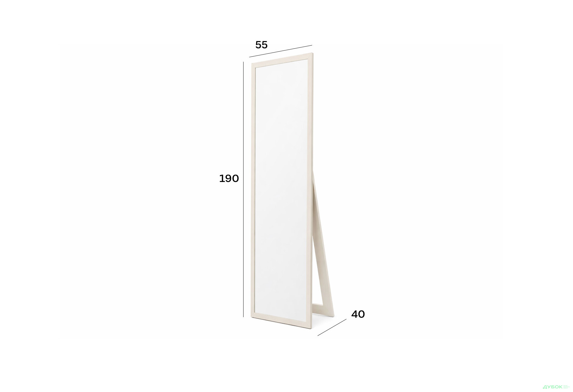 Зображення 3 - Дзеркало Гербор Лондон підлогове LUS55 кашемір, 55 см