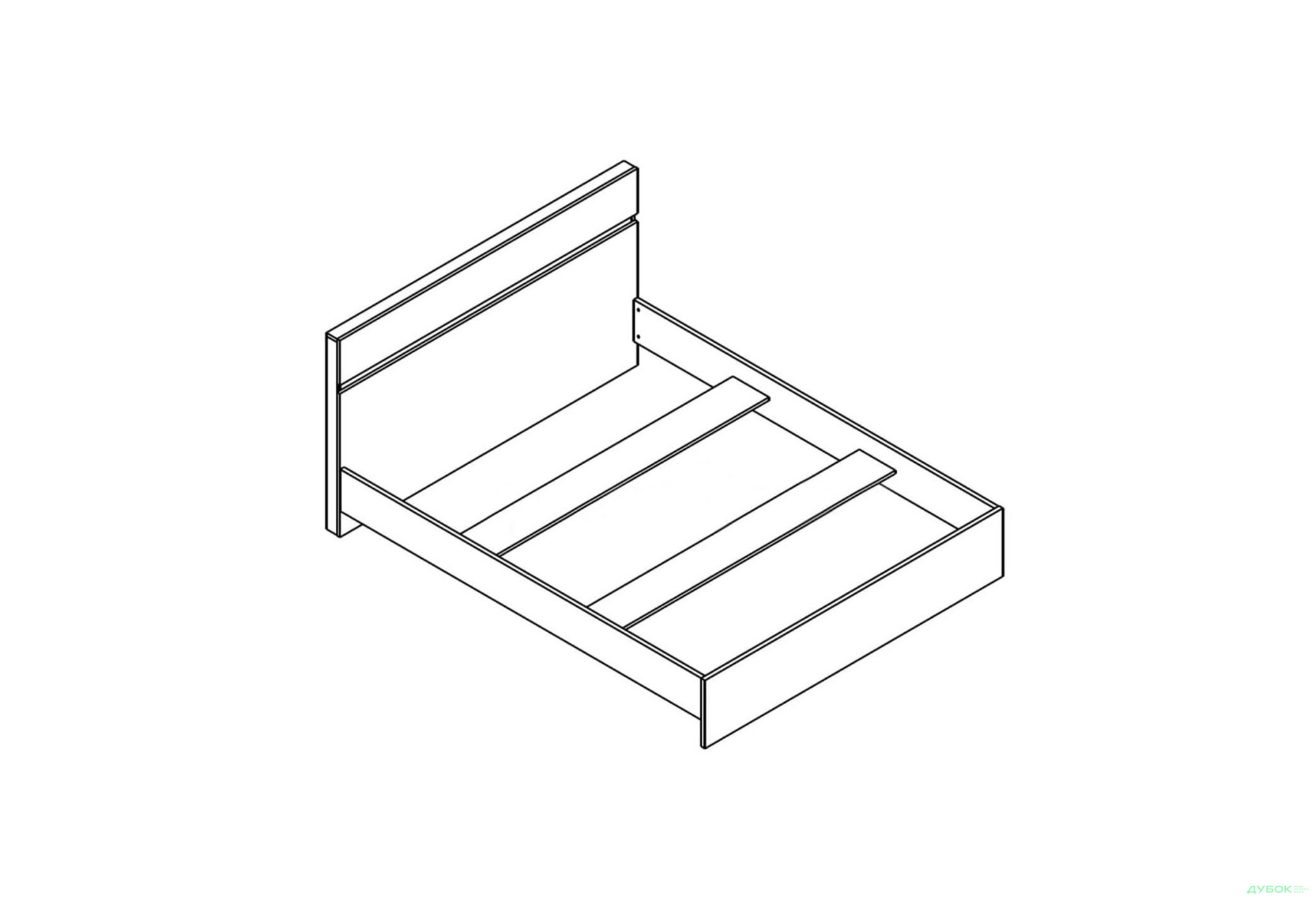 Зображення 5 - Ліжко Гербор Лондон LOZ160 (каркас) 160х200 см, кашемір / антрацит