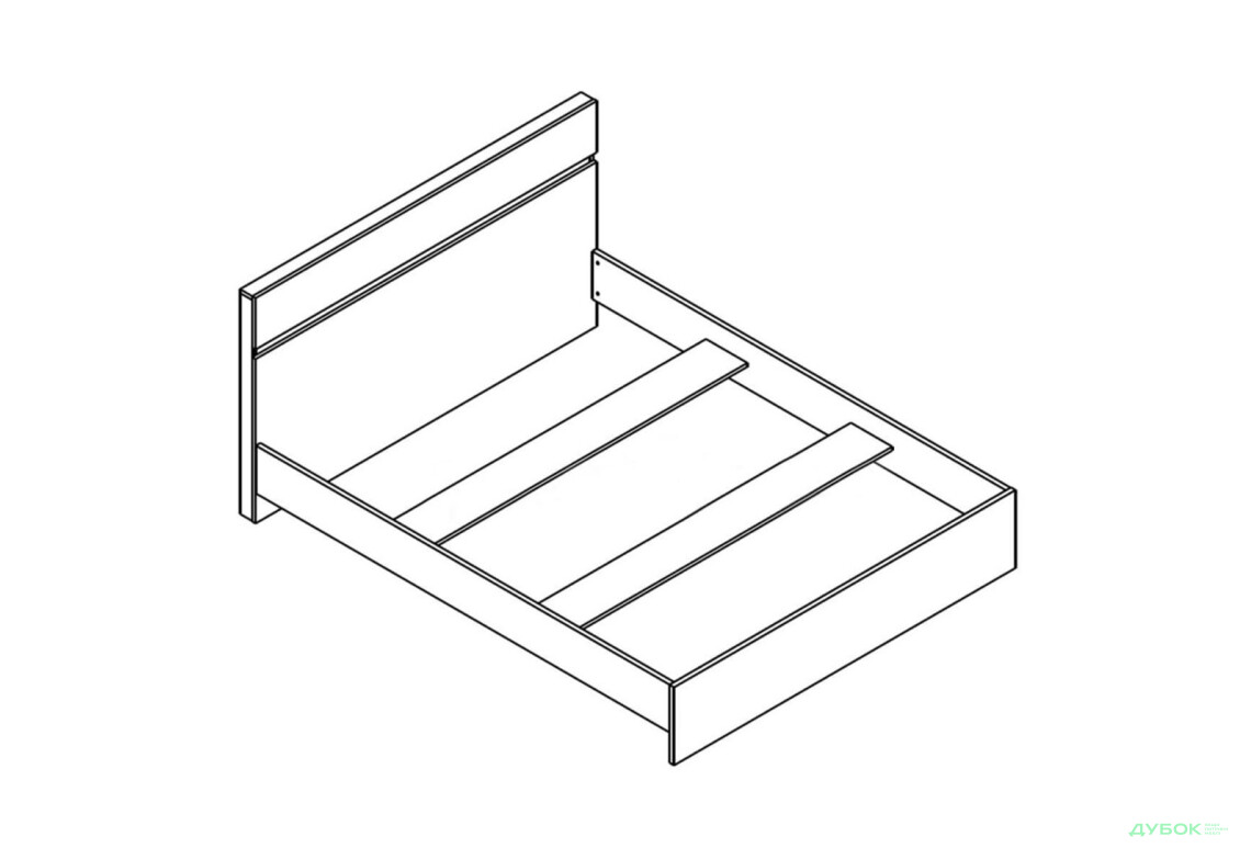 Зображення 5 - Ліжко Гербор Лондон LOZ160 (каркас) 160х200 см, кашемір / антрацит