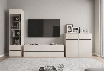 Гостиная Gerbor холдинг Лондон 200 см, кашемир / антрацит