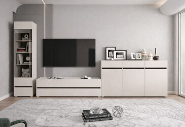 Гостиная Gerbor холдинг Лондон 250 см, кашемир / антрацит