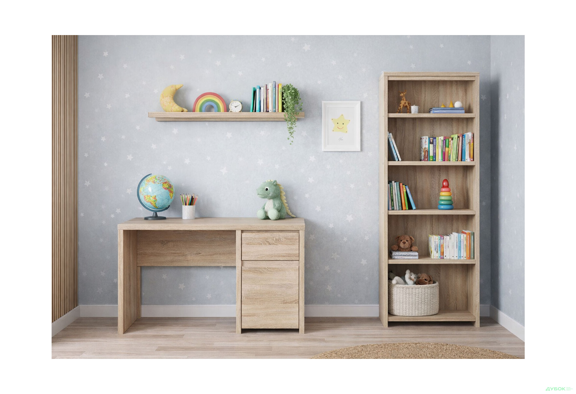 Изображение 1 - Детская Каспиан / Kaspian ВМК 210 см, дуб сонома