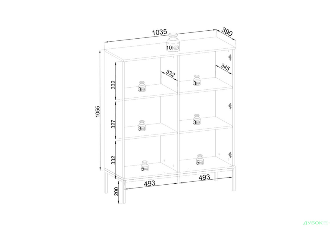 Изображение 7 - Витрина низкая с подсветкой Perfect Home Сенто/Sento WT104 103 см, черный / дуб вотан