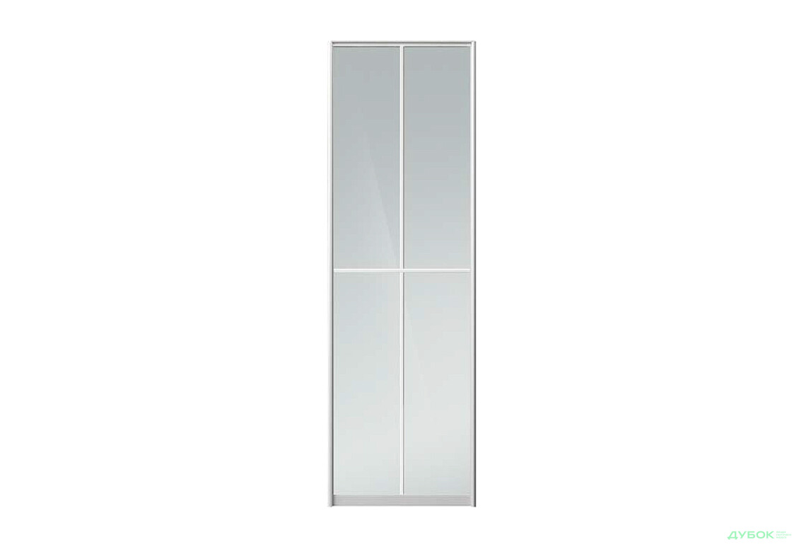 Фасад Комб 37_37/1 Дзеркало Срібло 546х2400 Шафа-купе 2Д 1100х2400 Київський стандарт
