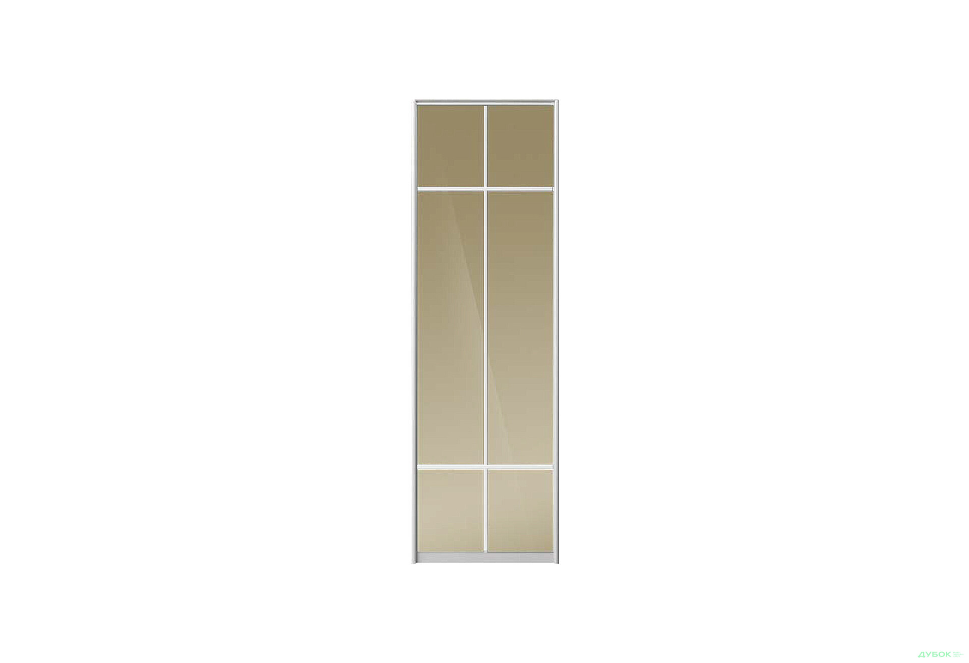 Изображение 1 - Фасад Комб 41_41/2 Зеркало Бронза 546х2400 Шкаф-купе 2Д 1100х2400 Киевский стандарт