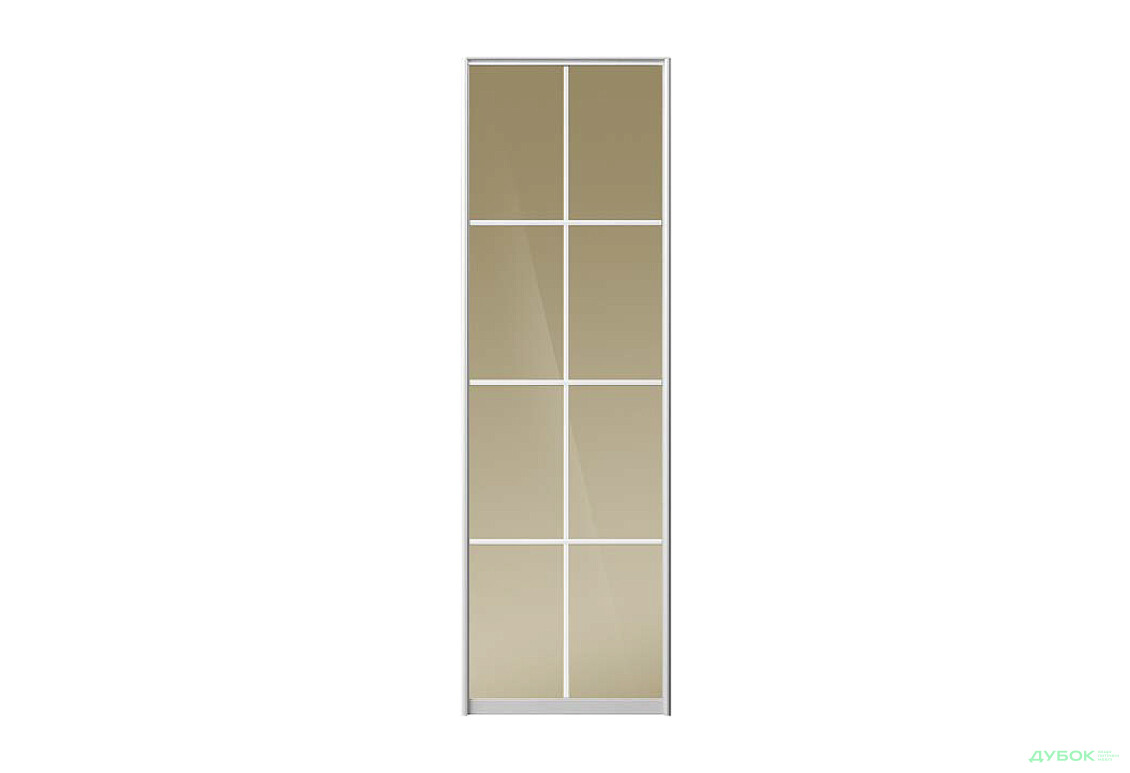 Фасад Комб 36_36/2 Дзеркало Бронза 8К 596х2400 Шафа-купе 2Д 1200x2400 Київський стандарт
