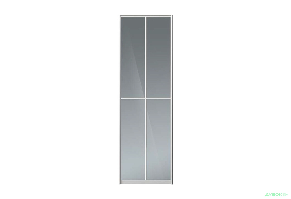 Фасад Комб 37_37/3 Зеркало Графит 596х2400 Шкаф-купе 2Д 1200x2400 Киевский стандарт