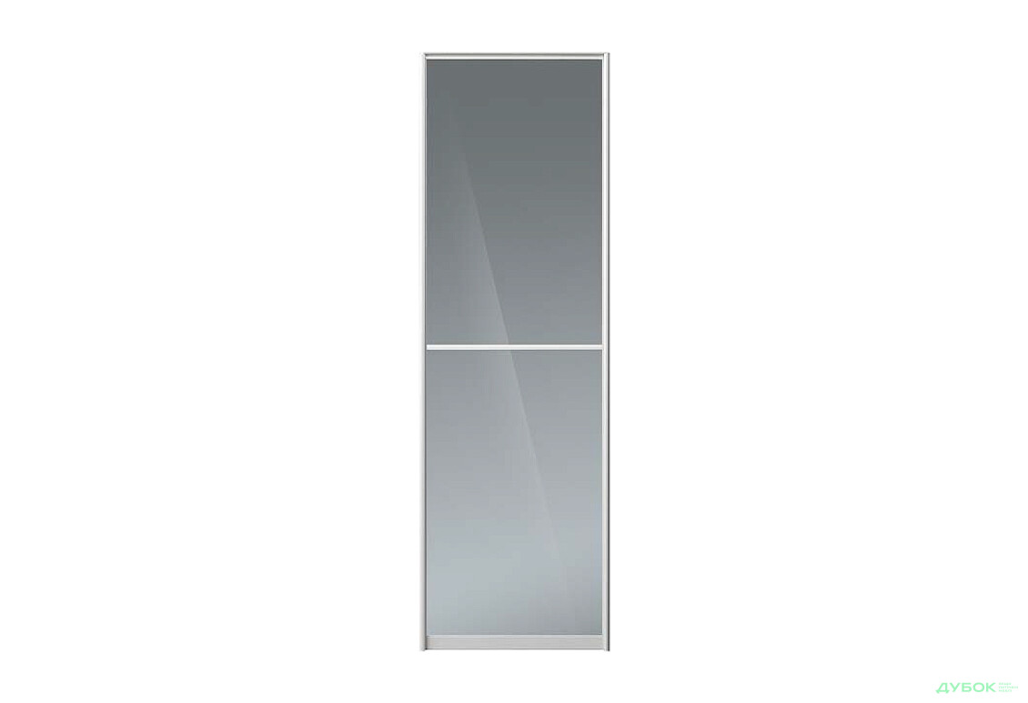 Фасад Комб 38_38/3 Зеркало Графит 596х2400 Шкаф-купе 2Д 1200x2400 Киевский стандарт