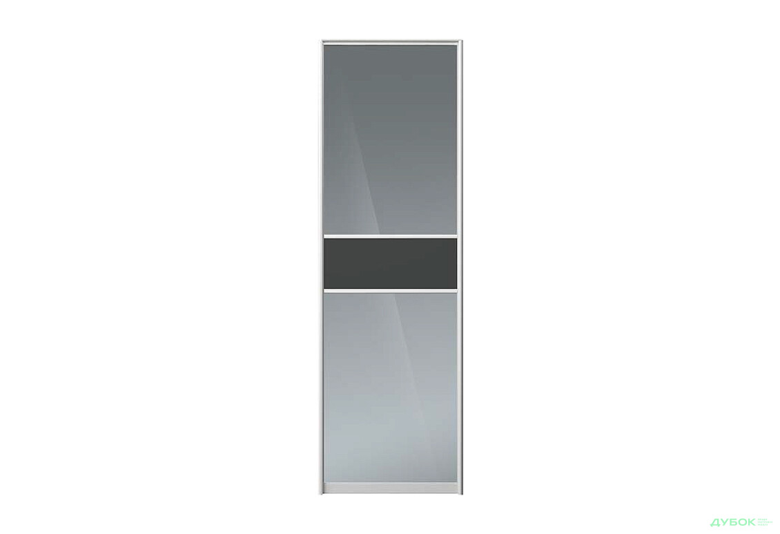 Изображение 2 - Фасад Комб 40_40/3 ДСП + Зеркало Графит 746х2400 Шкаф-купе 2Д 1500х2400 Киевский стандарт