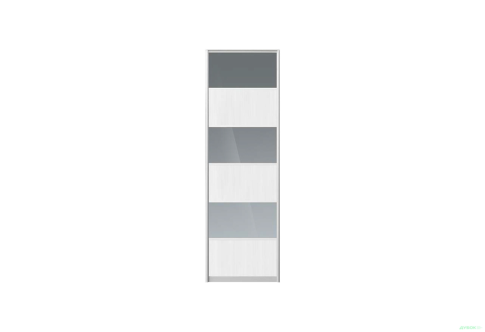 Изображение 1 - Фасад Комб 4_4/3 ДСП + Зеркало Графіт 639х2400 Киевский стандарт