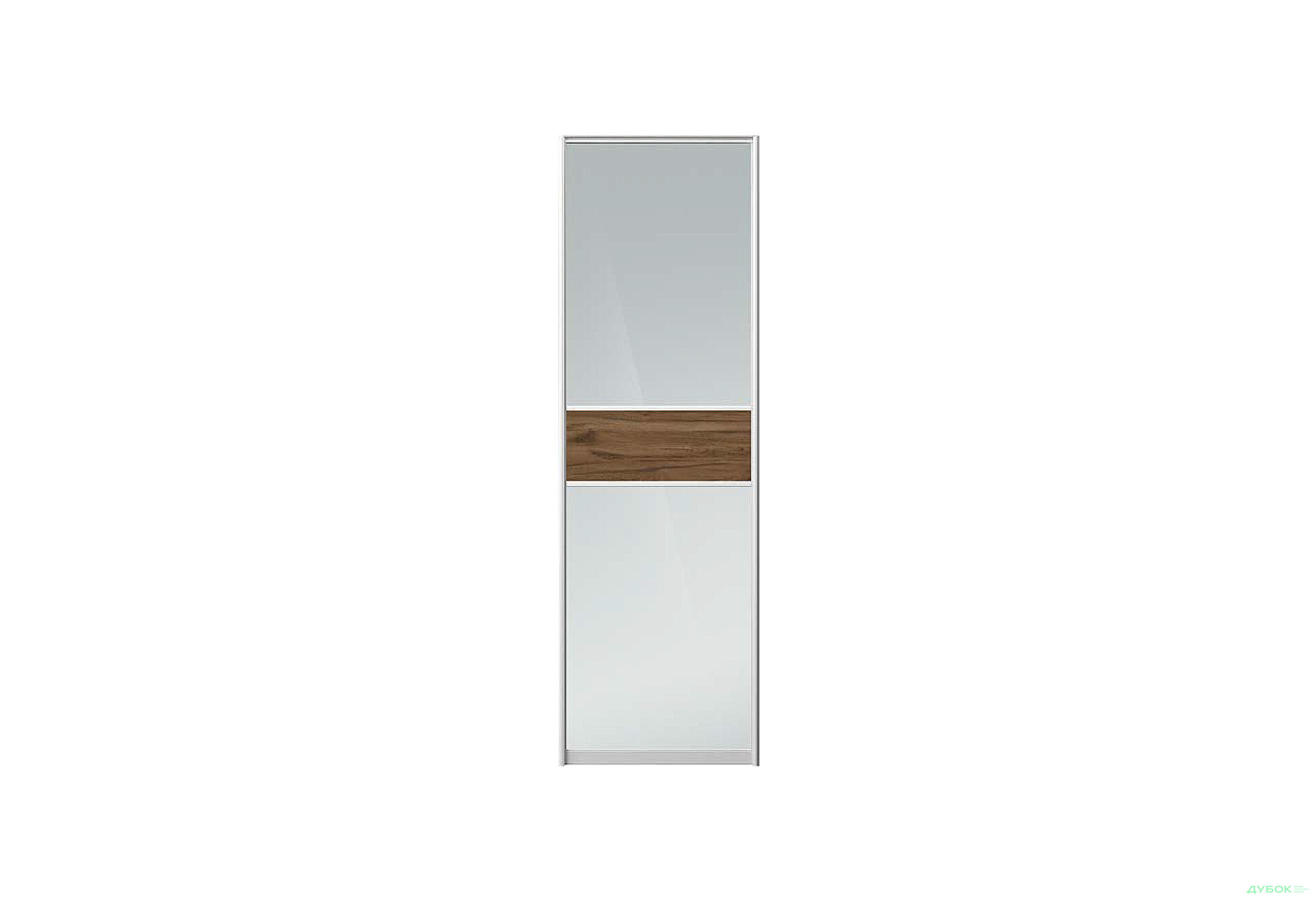 Изображение 1 - Фасад Комб 40_40/1 ДСП + Зеркало Серебро 639х2400 Киевский стандарт