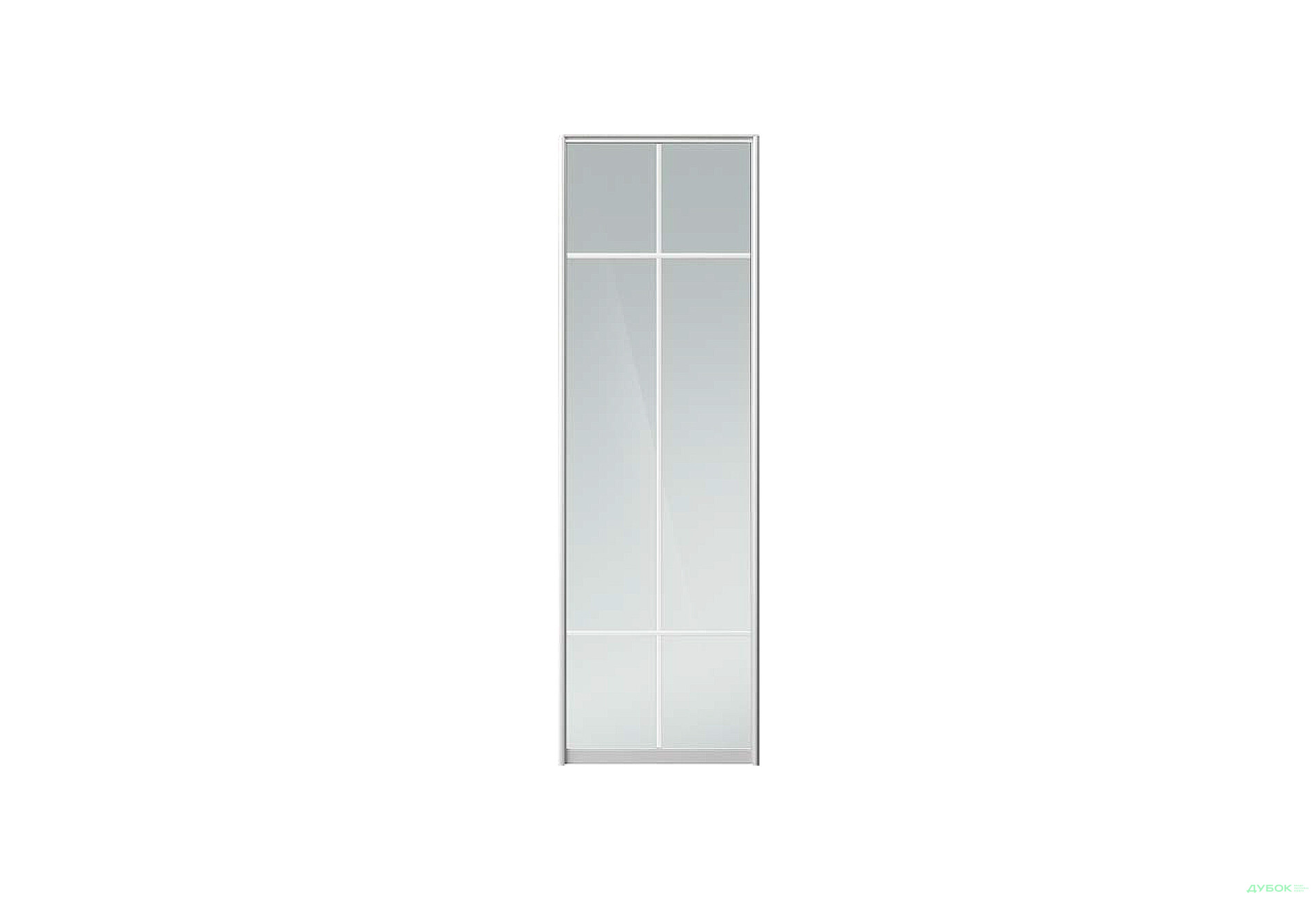 Зображення 1 - Фасад Комб 41_41/1 Дзеркало Срібло 639х2400 Київський стандарт