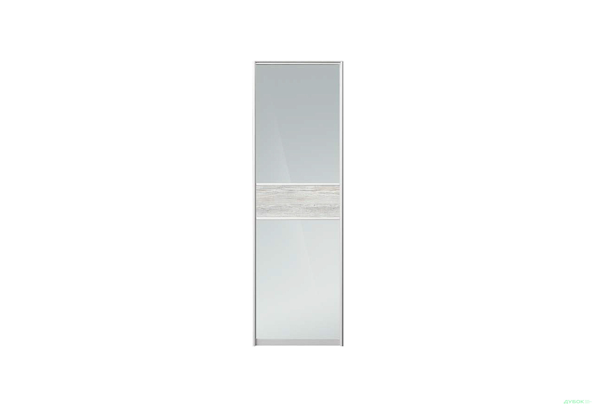Изображение 2 - Фасад Комб 40_40/1 ДСП + Зеркало Серебро 839х2400 Киевский стандарт
