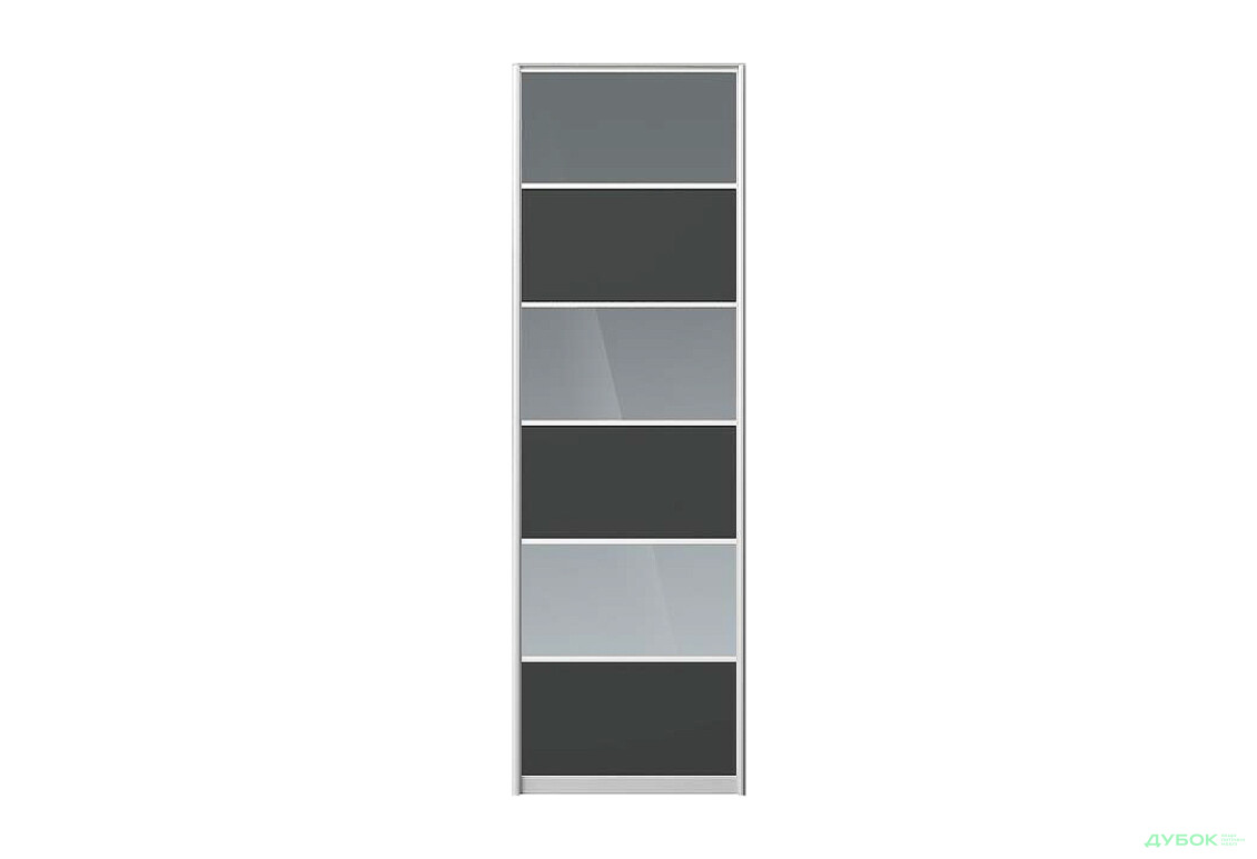 Изображение 2 - Фасад Комб 4_4/3 ДСП + Зеркало Графит 905х2400 Киевский стандарт