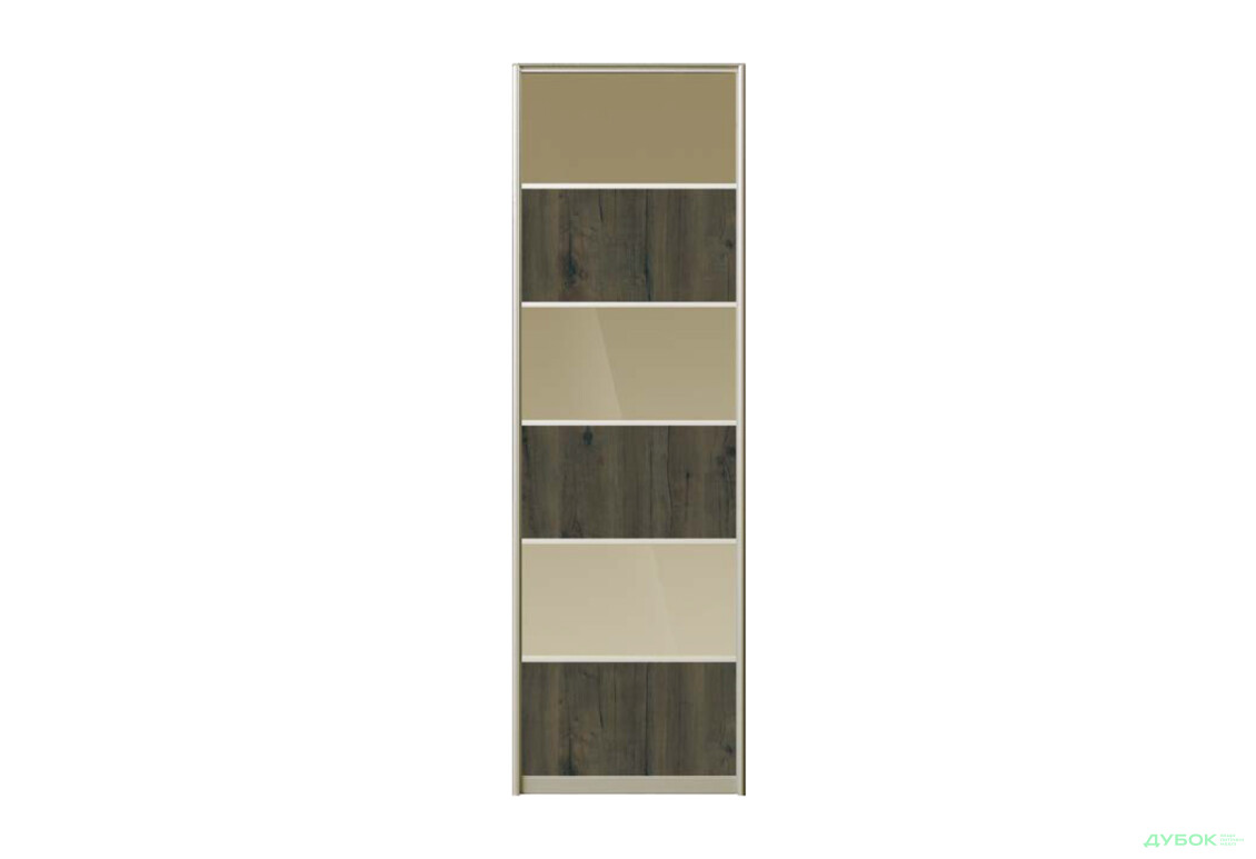 Фасад Комб 4_4/3 ДСП + Зеркало Бронза 680х2400 Киевский стандарт