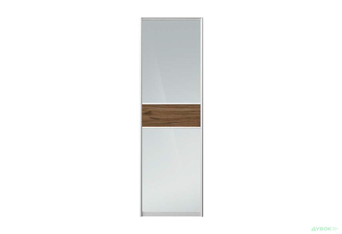 Фасад Комб 40_40/1 ДСП + Зеркало Серебро 855х2400 Киевский стандарт