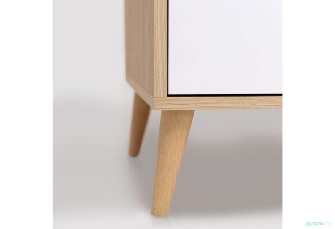 Изображение 6 - Комод МироМарк Оливия 1 дверка и 3 ящика 135 см, глянец белый / дуб кремона