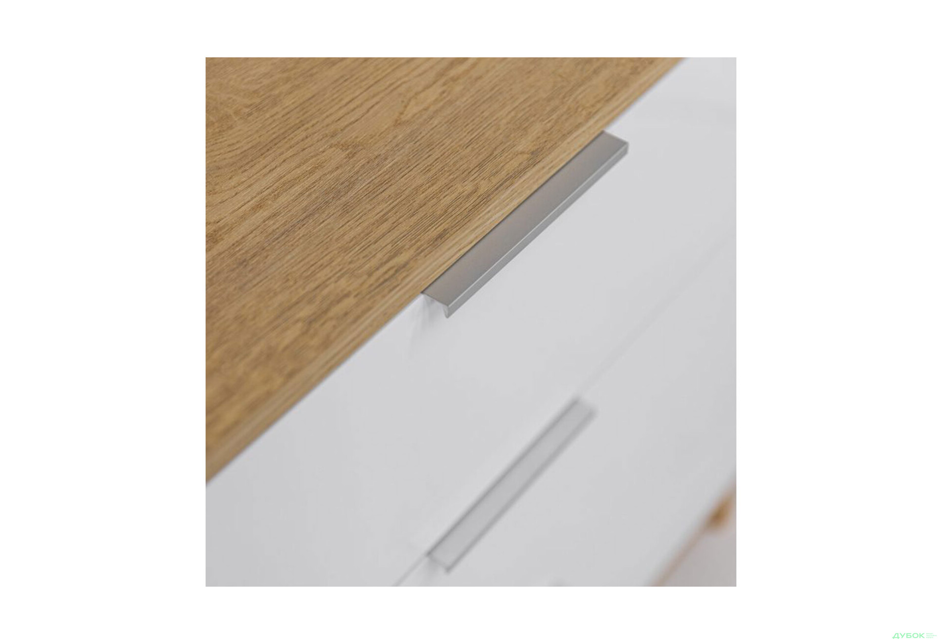 Изображение 5 - Комод МироМарк Оливия 1 дверка и 3 ящика 135 см, глянец белый / дуб кремона