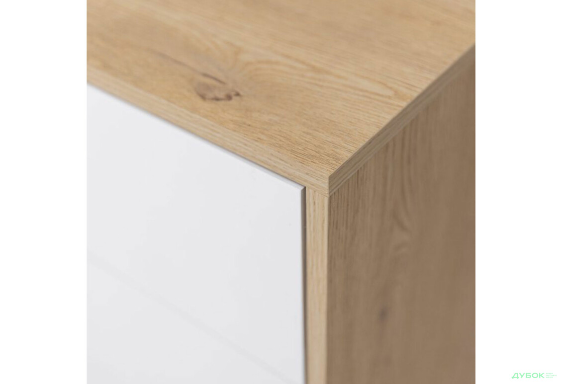 Изображение 7 - Комод МироМарк Оливия 1 дверка и 3 ящика 135 см, глянец белый / дуб кремона