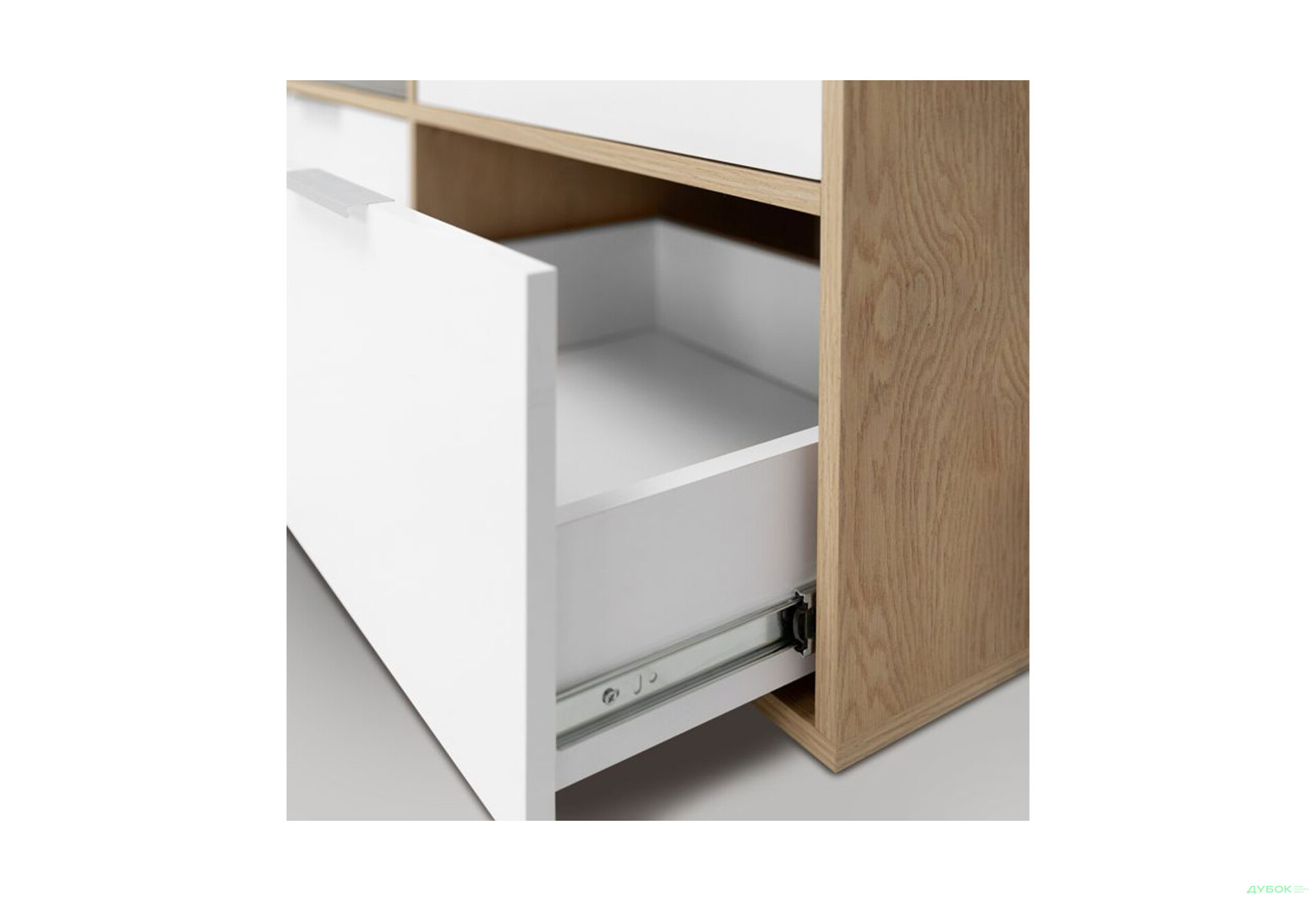 Зображення 8 - Шафа MiroMark Олівія 3-дверна із 3 шухлядами та дзеркалом 173,2 см, глянець білий / дуб кремона