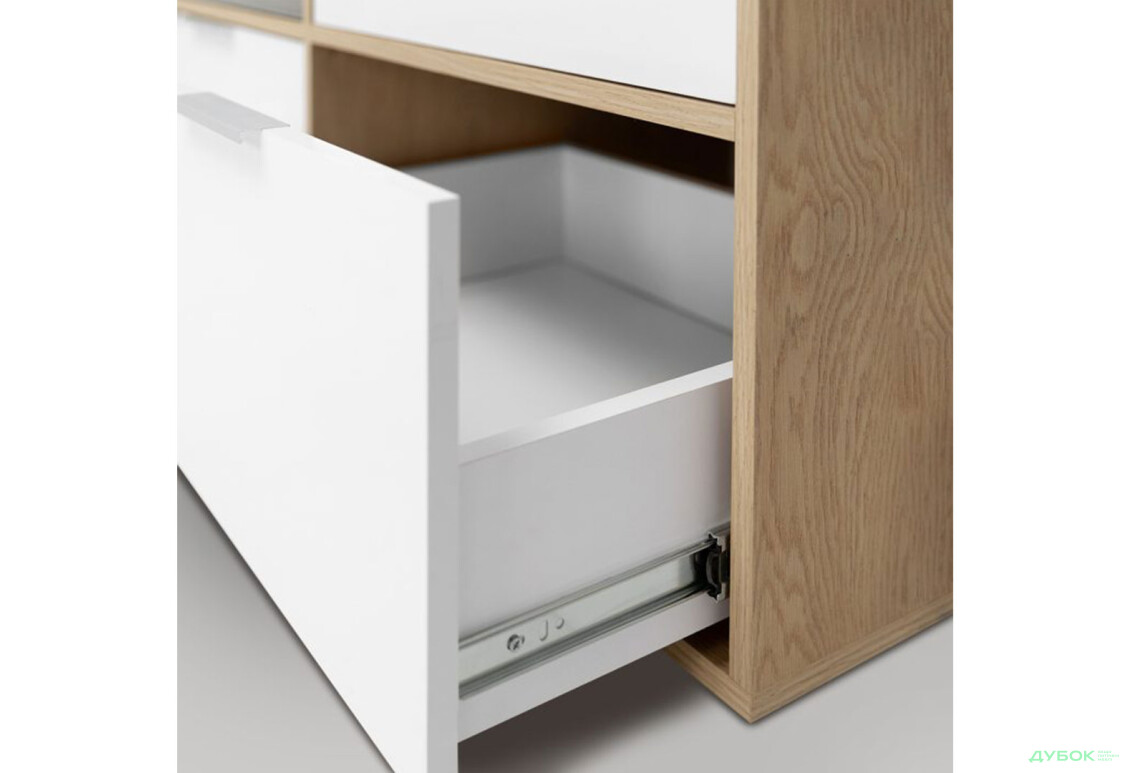 Зображення 8 - Шафа MiroMark Олівія 3-дверна із 3 шухлядами та дзеркалом 173,2 см, глянець білий / дуб кремона