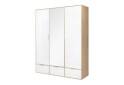 Зображення 1 - Шафа MiroMark Олівія 3-дверна із 3 шухлядами та дзеркалом 173,2 см, глянець білий / дуб кремона