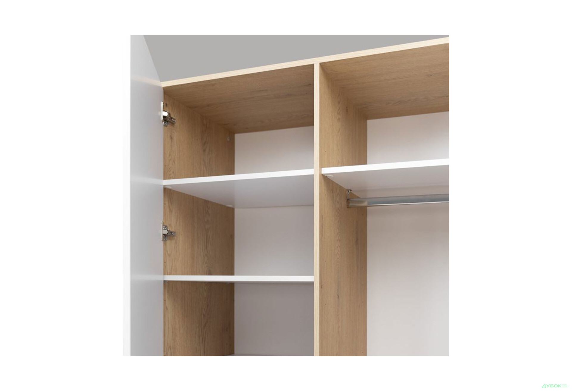 Зображення 5 - Шафа MiroMark Олівія 3-дверна із 3 шухлядами та дзеркалом 173,2 см, глянець білий / дуб кремона