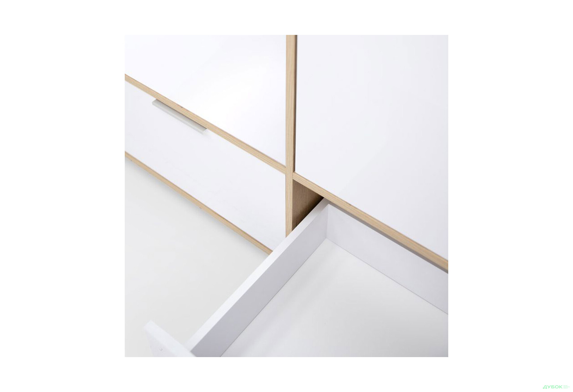 Зображення 7 - Шафа MiroMark Олівія 2-дверна із 2 шухлядами 116 см, глянець білий / дуб кремона