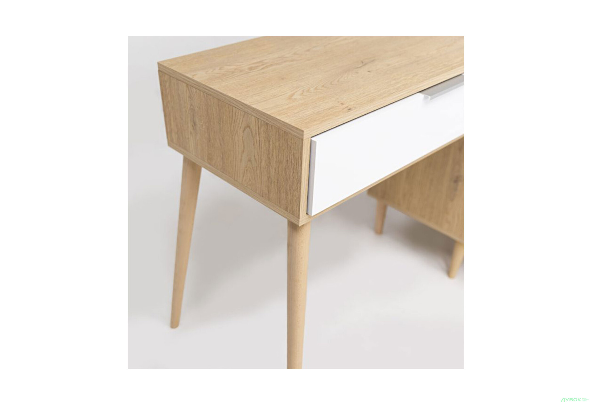 Зображення 5 - Туалетний столик MiroMark Олівія з 5 шухлядами 120 см, глянець білий / дуб кремона