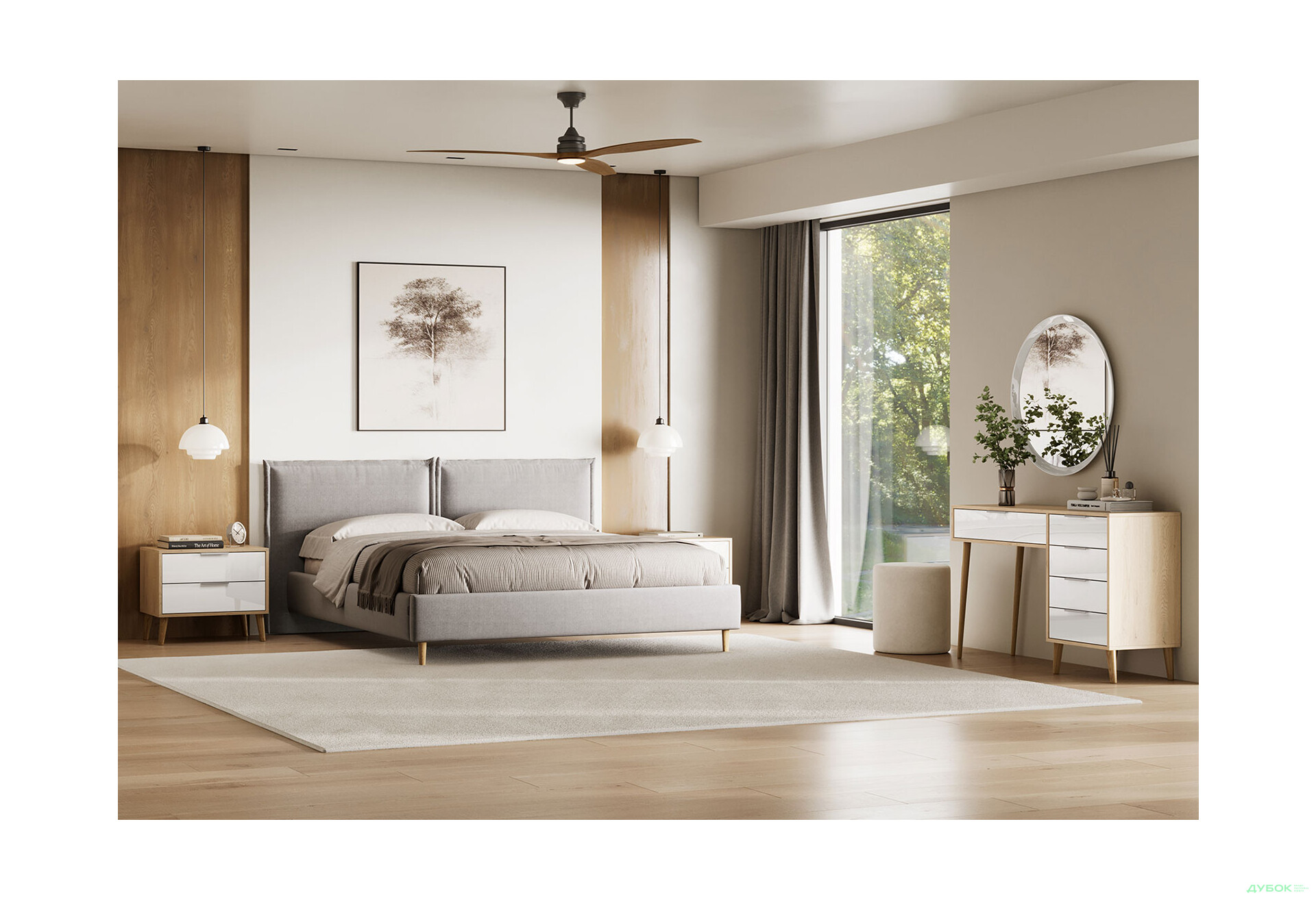 Зображення 2 - Ліжко двоспальне м'яке MiroMark Олівія 160х200 см, світло-сірий шеніл