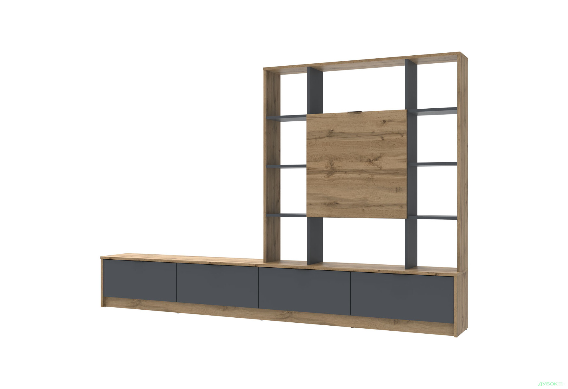 Зображення 4 - Стінка Doros Капри 2 240 см Дуб евок / Графіт