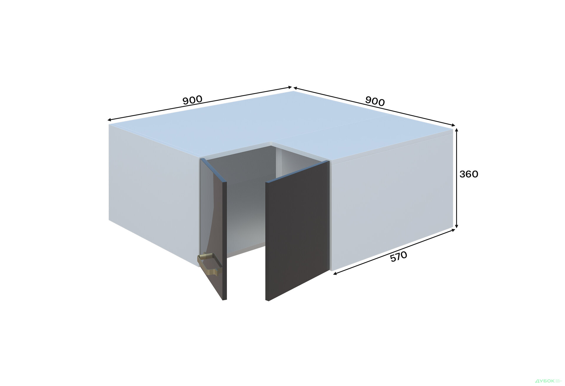 Зображення 1 - А 90x90 кут прямий (570) Ліона