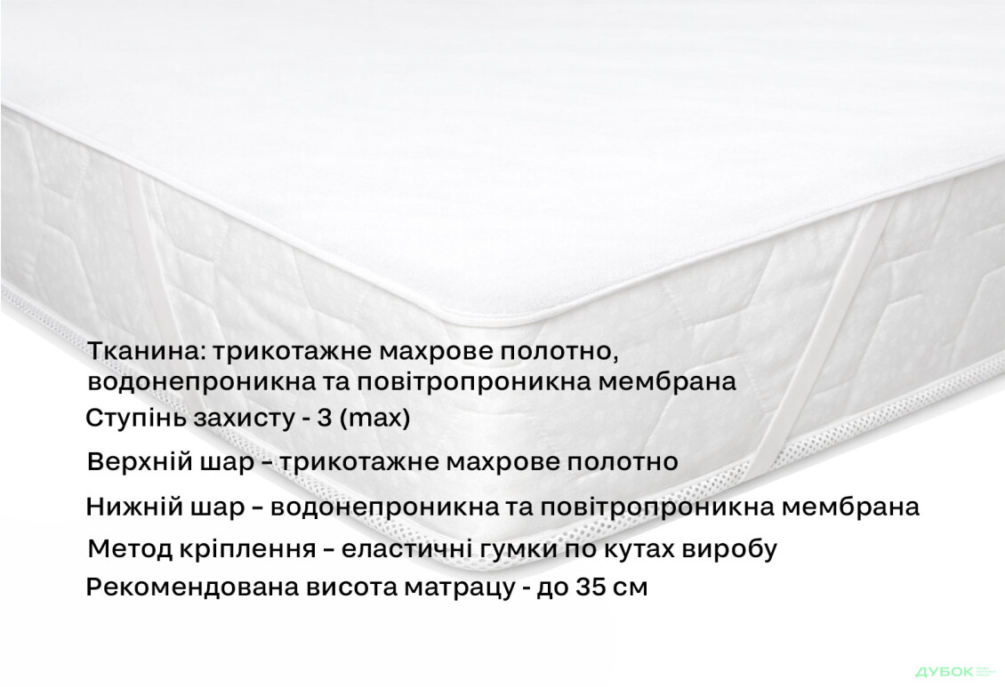 Зображення 2 - Наматрацник DN AquaStop 180х200 ЕММ