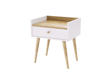 Тумба 1 Art In Head Асгард / Asgard з шухлядою 50 см, білий діамант / дуб крафт золотий