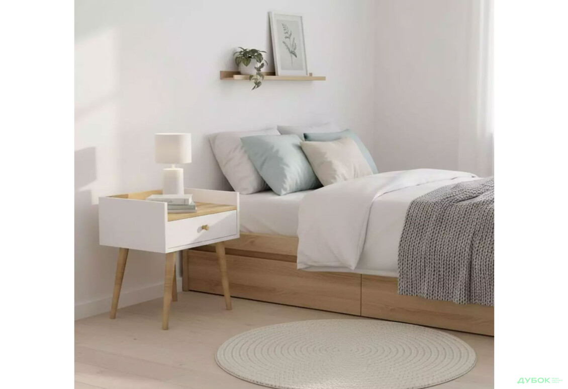 Зображення 3 - Тумба 1 Art In Head Асгард / Asgard з шухлядою 50 см, білий діамант / дуб крафт золотий