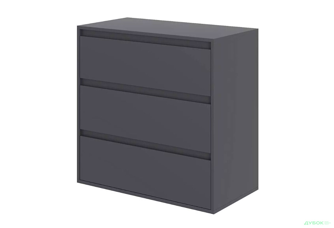 Комод Art In Head Лайт 3 с 3 ящиками 80 см, графит