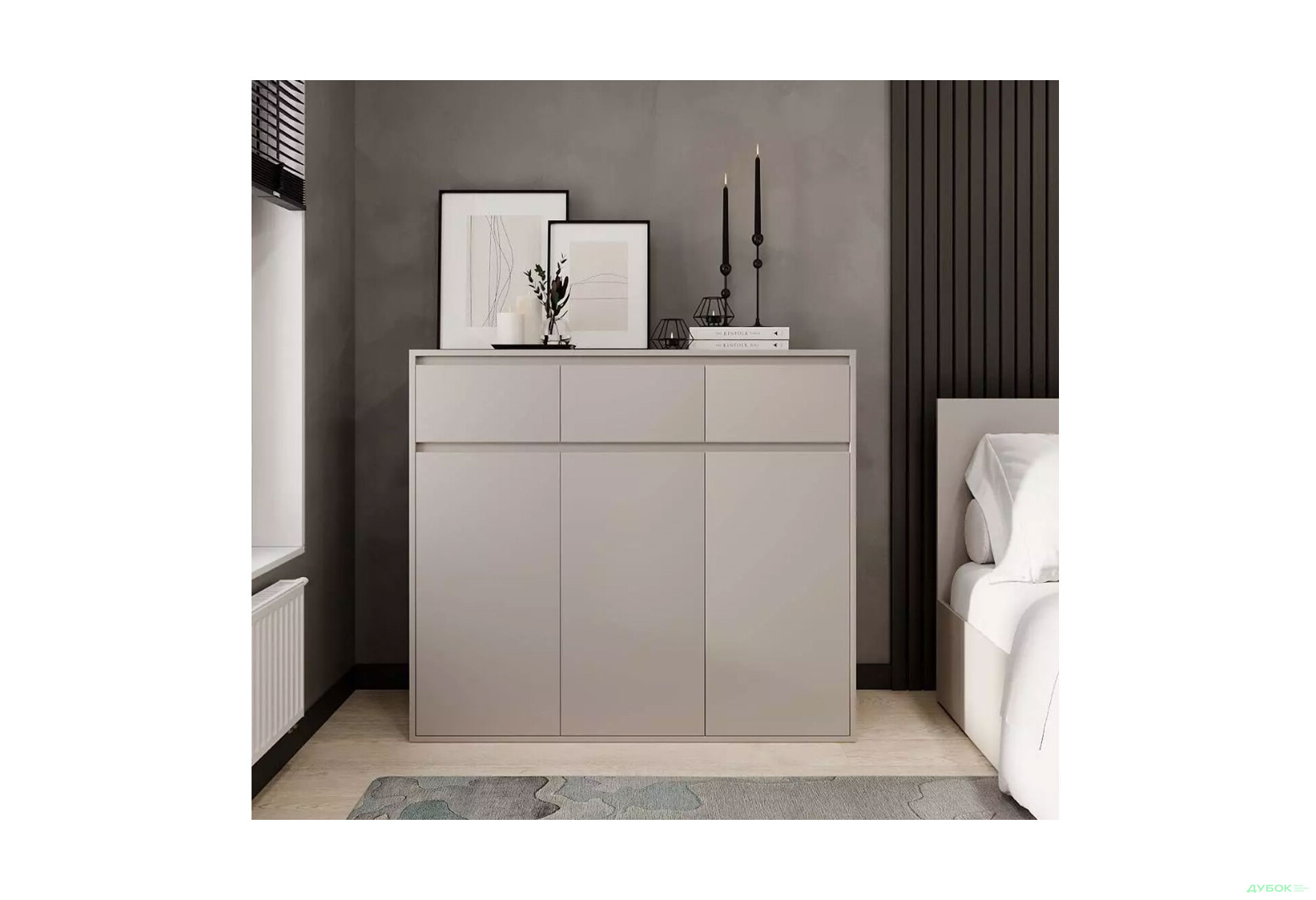 Зображення 2 - Комод Art In Head Лайт 3х3 3-дверний з 3 шухлядами 120 см, кашемір