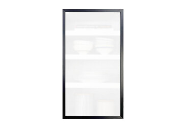 Фасад скляний мат 913x396 (В40 h-920), рама чорна метал Світ Меблів