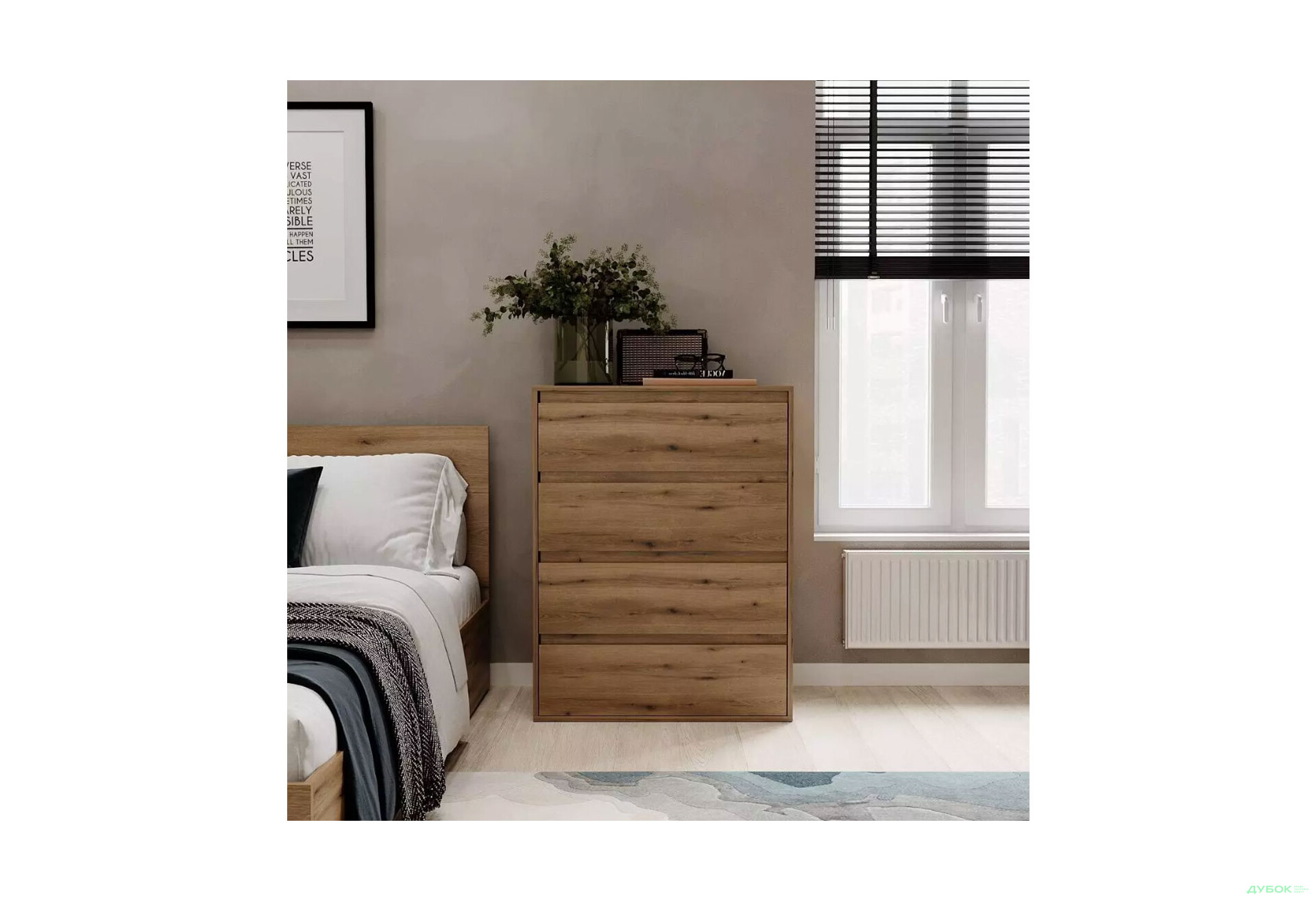 Изображение 2 - Комод Art In Head Light / Лайт с 4 ящиками 80 см, дуб эвок