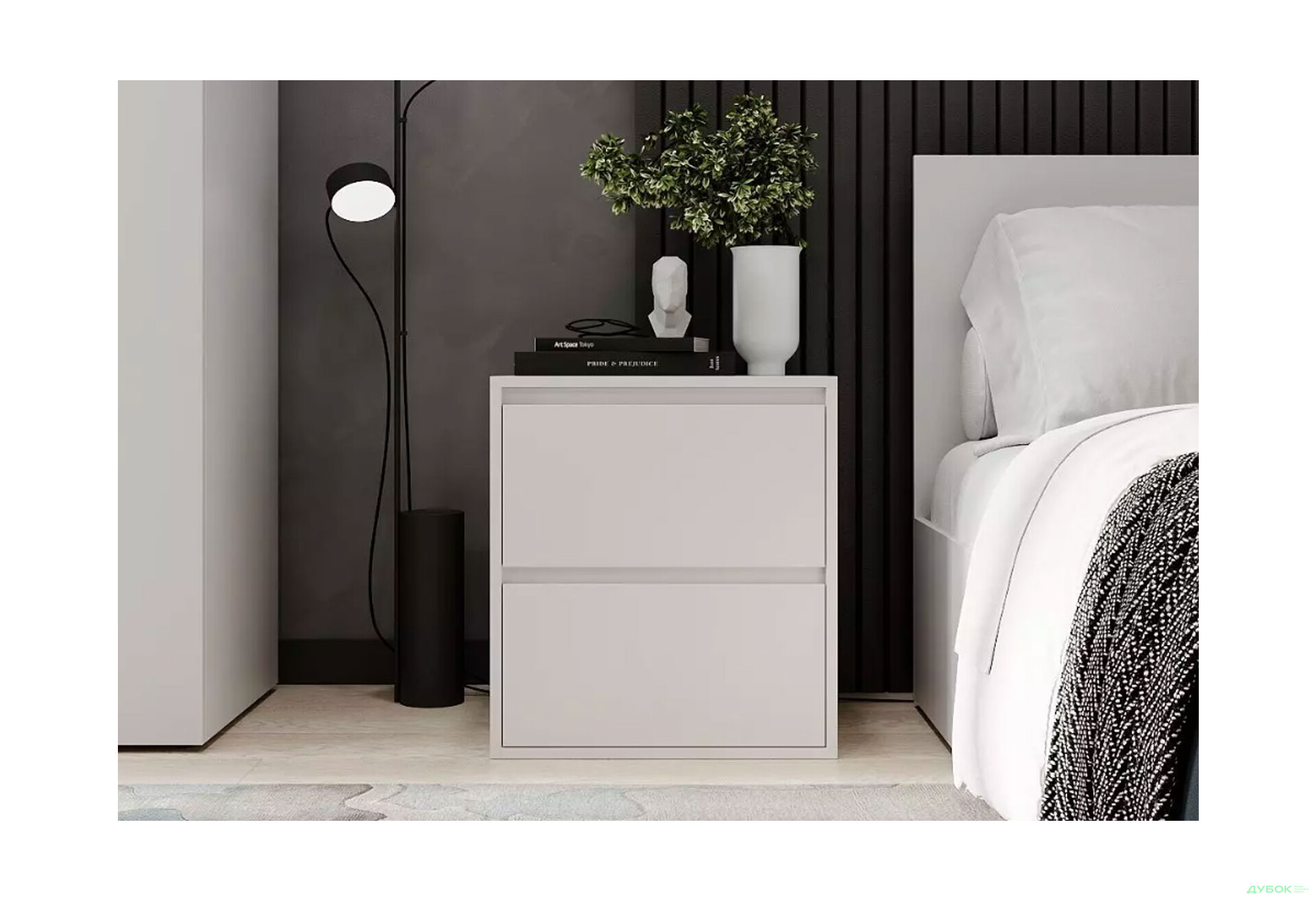 Зображення 2 - Тумба приліжкова Art In Head Light / Лайт з 2 шухлядами 50 см, білий діамант