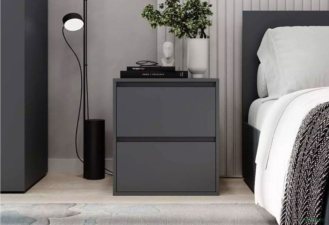 Зображення 2 - Тумба приліжкова Art In Head Light / Лайт з 2 шухлядами 50 см, графіт