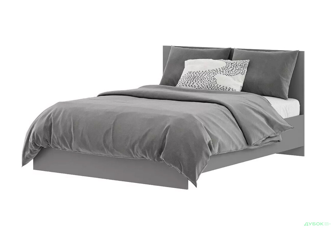 Ліжко двоспальне Art In Head Light / Лайт 160х200 см, графіт