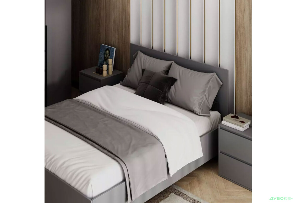 Зображення 3 - Ліжко двоспальне Art In Head Light / Лайт 160х200 см, графіт